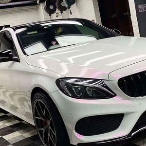 Ultra Brillant Perle Lavande Film De Voiture Auto Wrap Vinyle Blanc Violet PVC Forte Extensible PET Doublure Anti UV Changement de Couleur pour le Corps - Product Image 2