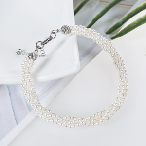 WENCHI TWB802 Brazalete Elegante con Cuentas de Perlas Naturales de 4 Hileras - Product Image 6