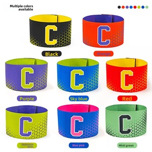 Brazalete de Capitán de Fútbol para Niños y Adultos con Cierre de Velcro, Negro/Amarillo, Fibra de Poliéster y Spandex - Product Image 3