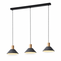 Lampe suspendue LED en feutre PET, hauteur réglable, haute luminosité, protection des yeux, lumière blanc chaud 3500K, 90 CRI, installation facile, gris, pour la maison