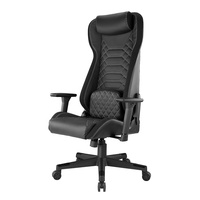 Chaise de jeu robuste en cuir PVC CH09-2, fauteuil inclinable ergonomique, chaise d'ordinateur