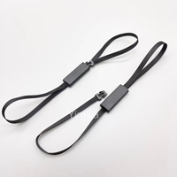 Étiquettes volantes personnalisées en ruban tissé, directement de l'usine, avec cordons verrouillables, logo personnalisé, max 20 cm, noires carrées, pour vêtements, sacs, chaussures