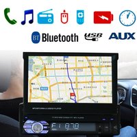Autoradio Android rétractable 7 pouces, écran tactile HD 7 pouces, lecteur MP5 pour voiture, Bluetooth, FM