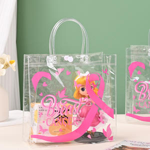 Sac à main en PVC transparent résistant et durable, vente en gros, logo personnalisé, sac de rangement pour les nécessités quotidiennes, sac en plastique transparent - Product Image 3