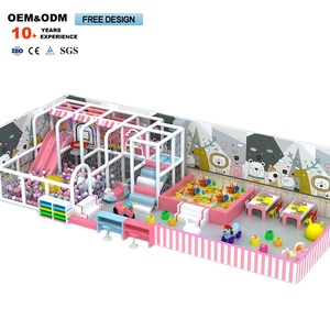 Parque Infantil Interior para Niños Pequeños, Centro de Juegos Seguro con Tobogán de Bolas Oceánicas, Equipo Conveniente para Parque Temático en Venta - Product Image 3