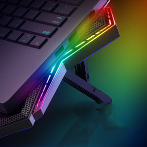 X523 meilleure vente Rgb ordinateur <span class=keywords><strong>portable</strong></span> <span class=keywords><strong>refroidisseur</strong></span> Pad <span class=keywords><strong>17</strong></span> <span class=keywords><strong>pouces</strong></span> Led écran d'affichage support pour ordinateur <span class=keywords><strong>portable</strong></span> support de bureau avec Port USB ordinateur <span class=keywords><strong>portable</strong></span> coussin de refroidissement - Product Image 4