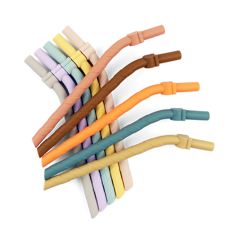Silicone Straw Flexible Reusable Drinking Straws