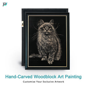 Lüks Modern sanat hayvan boyama dekoratif Modern baskı tablo çerçeveli el zanaat asılı dekorlar - Product Image 3