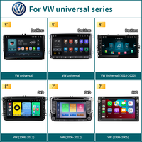 Reproductor Multimedia para Auto de 7 Pulgadas con Carplay para VW Serie Universal, Navegación GPS, Pantalla Táctil BT, RDS, Asistente de Reversa, Amplificador