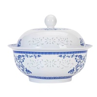 Service de table en porcelaine de Jingdezhen bleu et blanc de luxe pour la maison, les banquets, les restaurants et les cadeaux