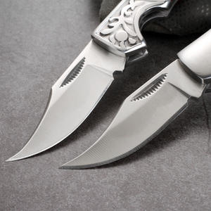 Couteau de poche pliable d'extérieur en acier inoxydable avec manche en résine, mini couteau à fruits portable avec porte-clés - Product Image 3