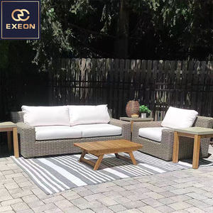 Diseño moderno Muebles de exterior Jardín Patio Sofá de mimbre Cubierta de sofá de diseño de lujo al aire libre - Product Image 5