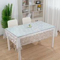 Nappe décorative transparente en PVC RNPT, housse de table en vinyle imperméable, protection anti-rayures pour salle à manger