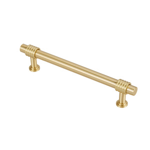 Poignée de meuble en laiton massif, bouton de tirage droit, finition or mat, pour tiroir de meuble, armoire de cuisine - Product Image 1