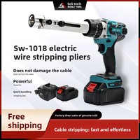Outil de dénudage de fil à brin unique rechargeable portable Solay 18V SW-1018, dénudeur de câble hydraulique en acier inoxydable