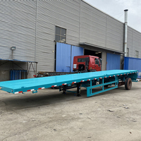 Remorque surbaissée en acier robuste AOTONG, directement de l'usine, avec rampe hydraulique, 3/4/5 essieux, 20-25 tonnes, pour le transport d'excavatrices, pneumatique