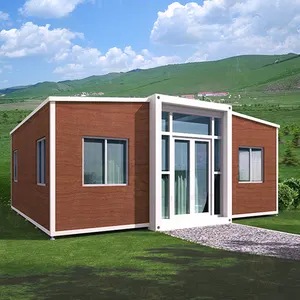 Maisons modulaires préfabriquées de luxe de 3 à 4 chambres de 40 pieds, maisons conteneurs extensibles