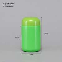 Pot en plastique rond à toucher doux, fabrication directe d'usine, couleur personnalisée, 200 ml, récipient de stockage pour poudre de protéines