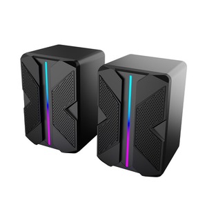 S557 Mini Desktop Speaker <b>USB</b> Wired RGB Lighting 3Wx2 Output Computer Laptop Gaming Audio HIFI Stereo Sound - Product Image 2