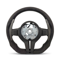 Volant sport M personnalisé à fond plat entièrement en daim pour BMW F01 F10 F15 F20 F22 F30 F31 F32 F33 F34 F35 F36 F80 F90