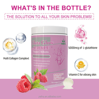 Boisson en poudre Gluta Glow Sparkle pour éclaircir la peau, détoxifier, favoriser la santé des cheveux et des ongles, avec collagène, vitamine C, biotine et glutathion.