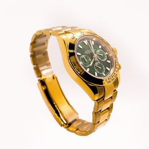 Montre à quartz pour homme, style décontracté, cadran de 41 mm, bracelet en acier inoxydable, fermoir pliant, or, vente en gros - Product Image 3