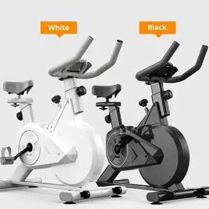 Vélo d'appartement en acier <span class=keywords><strong>pour</strong></span> exercice à domicile, fonctionnement silencieux, surveillance de la fréquence cardiaque, capacité 100 kg - Cadeau transfrontalier - Product Image 3