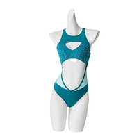 Haute qualité quatre couleurs Nylon Sexy dames Sport body grande taille femmes Fitness vêtements strass vêtements de danse exotique