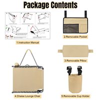 Vente en gros de fauteuils inclinables modernes de jardin ergonomiques portables à dossier haut pliable pour adultes à vendre