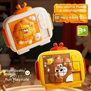 Puzzles amusants et mignons d'animaux <span class=keywords><strong>de</strong></span> dessin animé, jouet éducatif créatif, <span class=keywords><strong>jeux</strong></span> <span class=keywords><strong>de</strong></span> réflexion <span class=keywords><strong>pour</strong></span> enfants, puzzle coulissant 3D amusant - Product Image 2