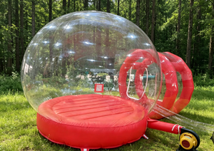 Casa Gonfiabile Trasparente con Tunnel, Tenda a Bolla in PVC Chiaro Piena di Palloncini per Feste di Compleanno, Matrimoni e Feste in Giardino - Product Image 5