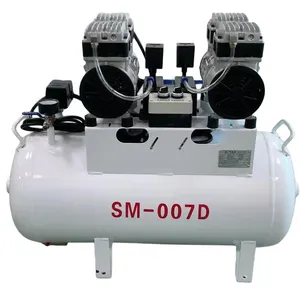 Silent 1700w low noise 8bar dental chair oil free air compressor