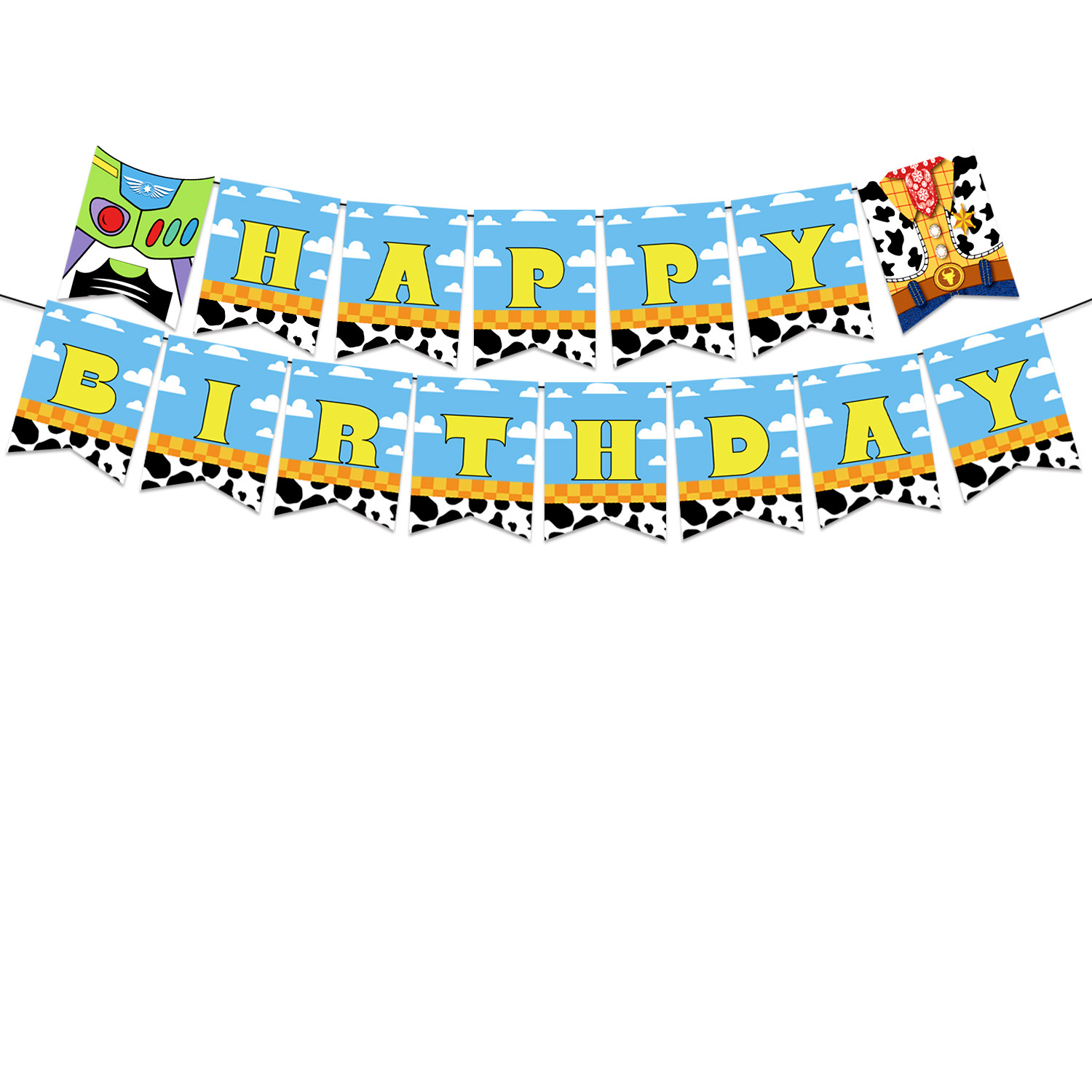 Bannière colorée-1pc JOYEUX ANNIVERSAIRE A