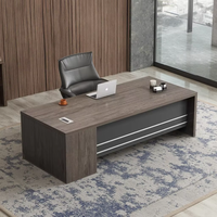 Silla de escritorio de oficina individual grande moderna, muebles de ordenador de madera para gerente simple, comedor para el hogar