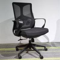 Fauteuil de Bureau Pivotant Ergonomique en Maille, Vente Directe d'Usine Vietnam, Noir Classique avec Support Lombaire