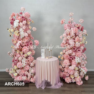 Arco de Flores Artificiales Realistas, Arco de Boda Rosa para Celebraciones de San Valentín y Navidad - Entrega Rápida - Product Image 2