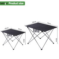 Table de camping pliable portable, légère, en aluminium, pour pique-nique, barbecue, voyage en plein air