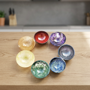 Wholesale Eco-Friendly 7 <b>Chakra</b> Gemstone Bowl <b>Set</b> Handmade Natural Stone <b>Crystal</b> Agate Jade Christmas Seasoning Bowls - Product Image 3