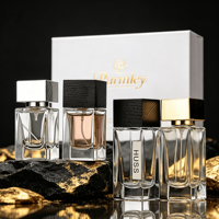 Emballage en verre pour parfum de différentes tailles, flacon de parfum en verre de forme rectangulaire, 30 ml, 50 ml, 100 ml, flacon de parfum rechargeable, personnalisable