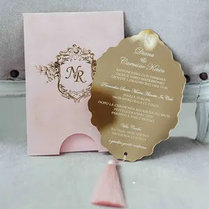 カスタム段ボールポーチ紙封筒スリーブ包装カスタマイズされた結婚式の招待状カードベルベット封筒