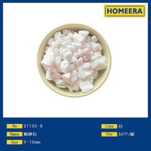 Commercio all'ingrosso bianco decorativo 9-12mm ciottoli di pietra naturale lucidato 50 pezzi Per scatola Per la decorazione del parco - Product Image 1