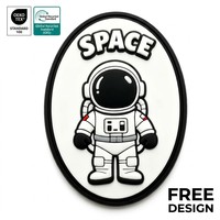 Patch en caoutchouc PVC 3D personnalisé, souple, tactique, en forme de bouclier, avec fixation Velcro ou à coudre pour uniforme, gilet, sac à dos