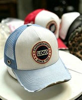 Gorra de béisbol Home Run Trucker vintage de lona desgastada con visera a cuadros, ajustable, transpirable e impermeable