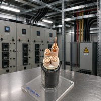 Câble basse tension blindé en fil d'acier avec conducteur en cuivre, isolation XLPE, 0,6/1 KV, modèle CU/XLPE/SWA/PVC pour la construction industrielle