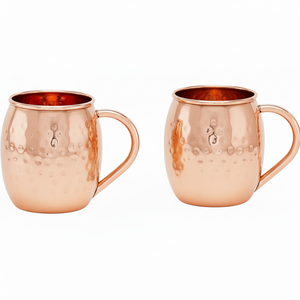 Hammered Solid Copper Moscow Mule <b>Mug</b> 16 Oz <b>Set</b> of 2 - Product Image 1
