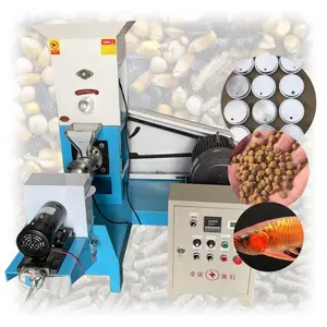 Automatic Floating Fish Feed Extruder Animal Feed Expander Pet Food Production Line Processing Machine