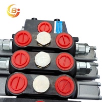 Vanne hydraulique sectionnelle DCV140 140L-Min à 3 bobines, commande électrique pneumatique avec levier manuel pour grue mobile