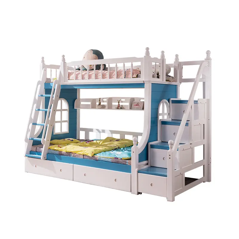 बच्चों के बेडरूम फर्नीचर सेट आधुनिक ठोस लकड़ी चारपाई बिस्तर के लिए बच्चों CEKB003