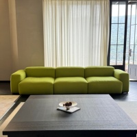 Canapé modulaire en tissu, style Bauhaus médiéval, en forme de bloc de tofu, garni d'éponge, minimaliste italien, grand format, à couches plates, à combinaison libre