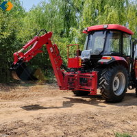 Landwirtschaftlicher Traktor-Heckbagger zum Fabrikpreis, PTO-Anbau-Heckbagger, Kompaktlader-Baggerausrüstung